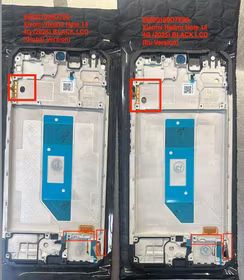 Ekranas Xiaomi Redmi Note 14 4G (Europe) su lietimui jautriu stikliuku ir rėmeliu Midnight Black originalus (service pack)