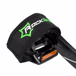 Rockbros GZT1001BK dviračio pedalų dirželiai, 2 vnt. - juodi