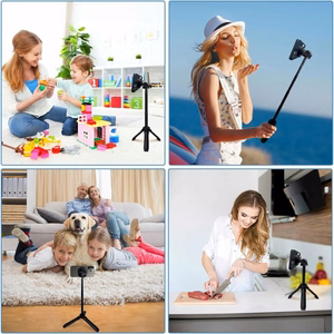 Tech-Protect L06S Bluetooth magnetic selfie stick with MagSafe, remote control, tripod up to 82cm and 360 head - black