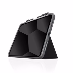 STM Dux Plus - patikimas dėklas, skirtas iPad 11" (2025) / 10.9" (2022) MIL-STD-810G su Apple Pencil laikikliu (juodas) EDU/COM versija