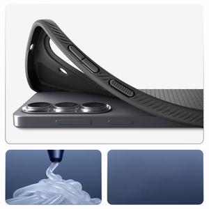 SPIGEN dėklas LIQUID AIR MAG, suderinamas su MagSafe, skirtas SAMSUNG S26, matinis, juodas