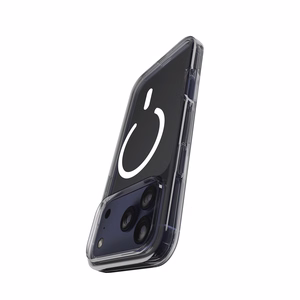 Puro Impact skaidrus D3O TPU+PC magnetinis dėklas telefonui iPhone 17 Pro Max - permatomas
