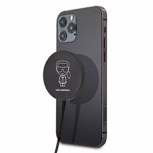 Karl Lagerfeld 15W belaidis įkroviklis su MagSafe - juodas