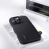 Benks Montage magnetinis Armor Air Kevlar dėklas su PC rėmeliu 600D+1500D (M064) Iphone 16 Plus telefonui juodas