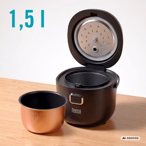 Kelioninis daugiafunkcis puodas ir ryžių viryklė TEESA, 2 l, 12–24 V / 230 V, 350 W