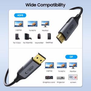 Tech-Protect UltraBoost DisplayPort / HDMI 2.0 laidas 4K 60Hz 2m - juodas