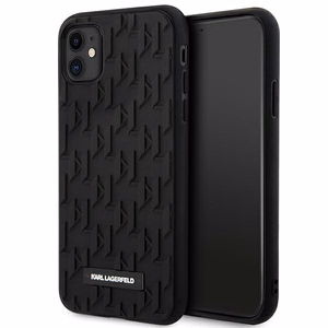 Karl Lagerfeld KLHCN61RUPKLPK 3D Monogram dėklas, skirtas iPhone 11 / XR 6.1", juodas