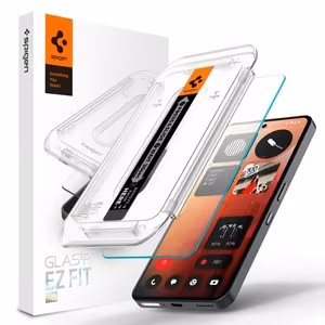 Spigen Glas.tR EZ Fit grūdintas apsauginis ekrano stiklas, skirtas Nothing Phone (3a) / (3a) Pro, skaidrus