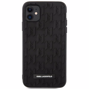 Karl Lagerfeld KLHCN61RUPKLPK 3D Monogram dėklas, skirtas iPhone 11 / XR 6.1", juodas