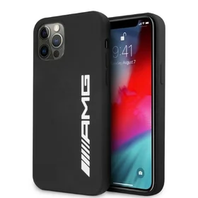 AMG silikoninis didelis logotipas dėklas iPhone 12 Pro Max - juodas