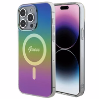 Guess IML Iridescent Magnetinis dėklas telefonui iPhone 15 Pro - juodas