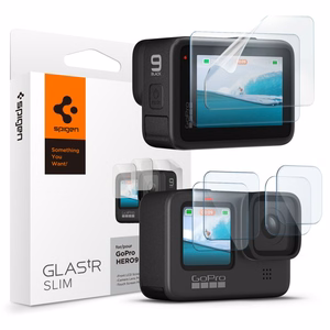 Spigen Glass.tR Slim grūdinto stiklo ir plėvelės 2 dalių rinkinys GoPro Hero 9 / 10 / 11 / 12 - skaidrus