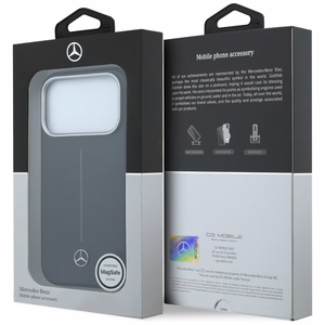 Mercedes odinis Iconic Line MagSafe dėklas iPhone 17 Pro Max - juodas