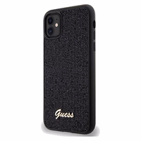 Guess Disco Metalinis užrašas dėklas telefonui iPhone 11 / Xr - juodas