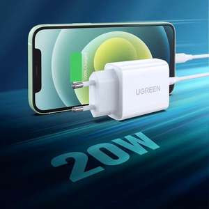 Įkroviklis Ugreen CD137 20W USB-C baltas