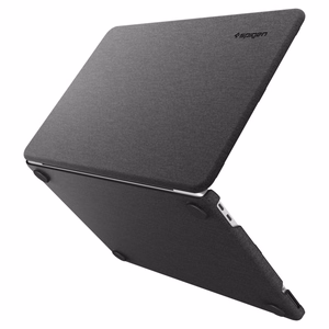 Spigen Urban Fit juodas dėklas, skirtas 2026 m. MacBook Neo 13 col.