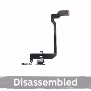 Krovimo lizdas skirtas iPhone Xs Max su lanksčiąja jungtimi / Black / (100% originalu / iš įrenginio)