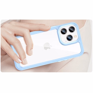 Outer Space dėklas iPhone 14 Pro Max kietas dėklas su geliniu rėmeliu mėlyna