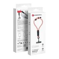 FORCELL F-DESIGN R10X40 riešo telefono virvelė su reguliuojamu ilgiu (maks. 20cm kilpoje) rožinė balta