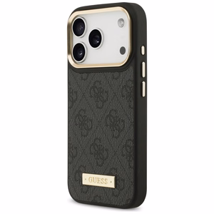 Guess 4G Logo Plate MagSafe Case for iPhone 17 Pro - Black