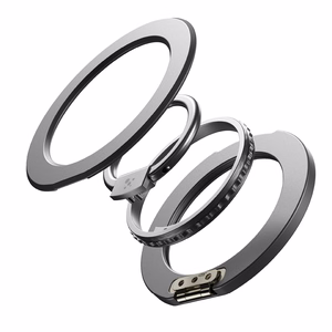 AmazingThing Titan Pro Lens Ring Set dėklas, skirtas iPhone 18 Pro, su kameros apsauga ir magnetiniu žiedu, suderinamas su MagSafe – spalva: juoda