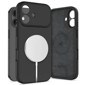 Tech-Protect Silicone magnetinis dėklas telefonui iPhone 17 - juodas