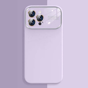 Minkštas silikoninis dėklas objektyvui Iphone 14 Pro šviesiai violetinė