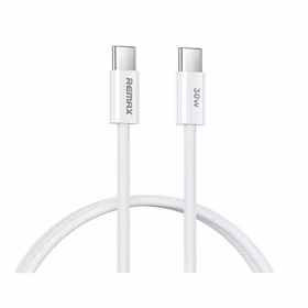 USB kabelis Remax RC-C010 USB-C to USB-C 30W 1.0m baltas