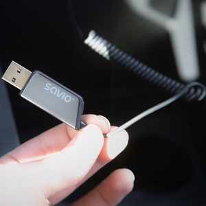 Savio TR-16 siųstuvo AUX adapteris su laisvų rankų funkcija, Bluetooth 5.3, Google Assistant / Siri