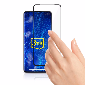Tempered glass 3mk HardGlass Max Lite with black frame for Xiaomi Redmi Note 13 Pro+