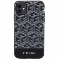 Guess GUHMN61HGCFSEK iPhone 11 / Xr 6.1" juodas/juodas hardcase GCube Stripes MagSafe