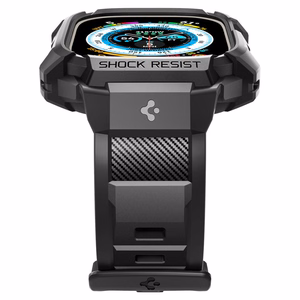 Чехол Spigen Rugged Armor Pro для Apple Watch Ultra (49mm) с ремешком — чёрный