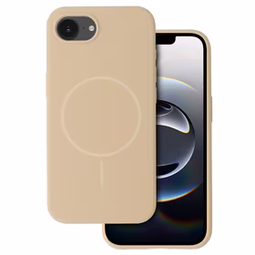 Magnetinis plonas silikoninis dėklas telefonui Iphone 16e (m) - rudas