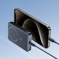 Magnetinė išorinė baterija Joyroom JR-W020 20W 10000mAh MagSafe + USB-C į USB-C laidas 0,25m (juoda)