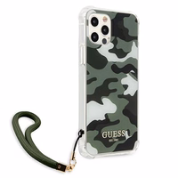 Guess GUHCP12MKSARKA iPhone 12/12 Pro 6.1" žalias/chaki kietas dėklas Camo kolekcija