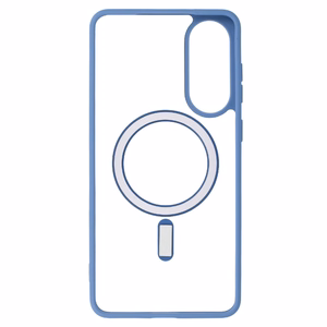 Akrilinis spalvotas Magsafe dėklas Samsung Galaxy S25 Edge šviesiai mėlynas