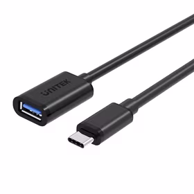 UNITEK Y-C476BK USB kabelis USB 3.2 Gen 1 (3.1 Gen 1) 0,2 m USB C USB A Juoda