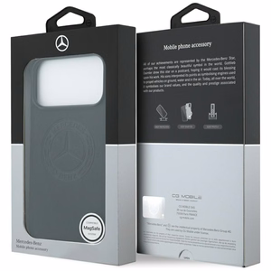 Mercedes Odinis Vintage Logo Magnetinis Dėklas telefonui iPhone 17 Pro Max - Juodas