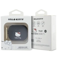 Hello Kitty silikoninis 3D Kitty galvos dėklas AirPods Pro 2 (2022/2023) - juodas