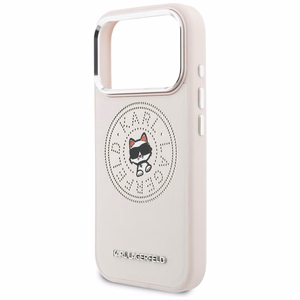 Karl Lagerfeld Point & Choupette Sketch MagSafe Dėklas for iPhone 17 Pro - rožinis