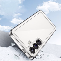 Kosmoso dėklas Samsung Galaxy S25 Edge su lanksčiu rėmu - permatomas