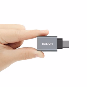 UNITEK Y-A025CGY kabelio sąsajos adapteris USB Type-C USB Type-A Metalinis