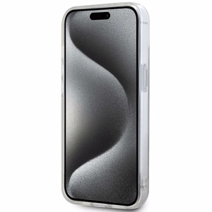 DKNY IML languotas mono raštas ir spausdintos juostelės Magnetinis dėklas iPhone 15 Plus / 14 Plus - smėlinė