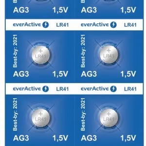 Mini šarminės baterijos everActive G3 LR736 LR41 10 vnt.