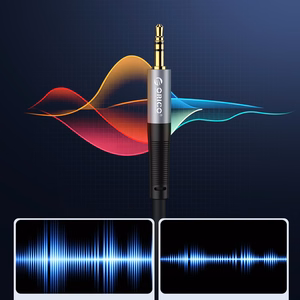 Orico AXW Mini Jack 3.5mm Male to Male Angled Audio Cable 1m - Black