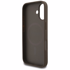 Guess 4G Strap Triangle Logo Magnetinis dėklas telefonui iPhone 17 - ruda