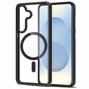 Tech-Protect Magmat MagSafe Dėklas for Samsung Galaxy S26 - skaidrus juodas