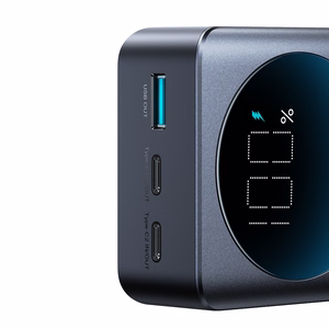 Joyroom JR-PBF05 Pro 30000mAh 65W Powerbank su Skaitmeniniu Ekranu 2x USB-C 1x USB-A - Juodas
