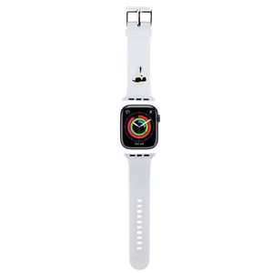 Karl Lagerfeld 3D Rubber Karl Head dirželis baltas skirtas Apple Watch 42/44/45/49mm