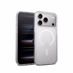 Crong Hybrid Matte Magnetic - MagSafe iPhone 17 Pro dėklas (baltas)